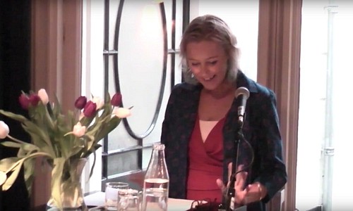 Pauline Vijverberg tijdens de presentatie op 22 februari 2017