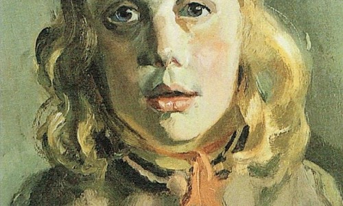 Jeugdportret van Cécile, geschilderd door haar vader Harrie Kuijten  