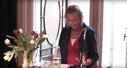 Pauline Vijverberg tijdens de presentatie op 22 februari 2017